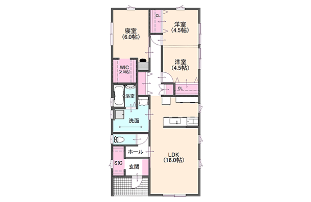 ワンフロアで家族が繋がる平屋