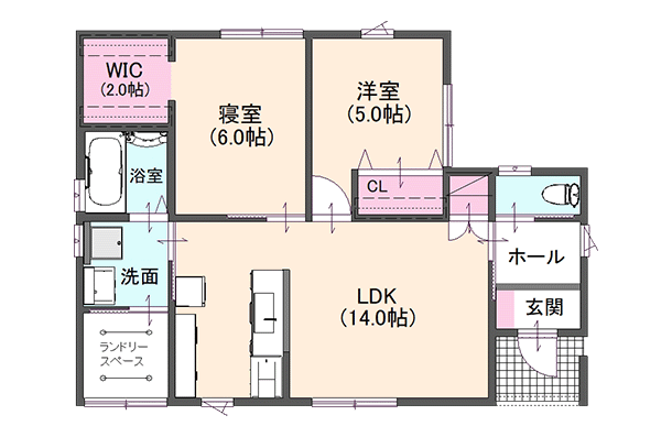 子どもとの時間を大切にする母子家庭・父子家庭の平屋