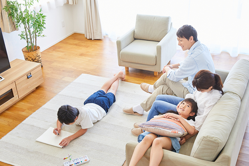 家族とのコミュニケーションが取りやすい空間
