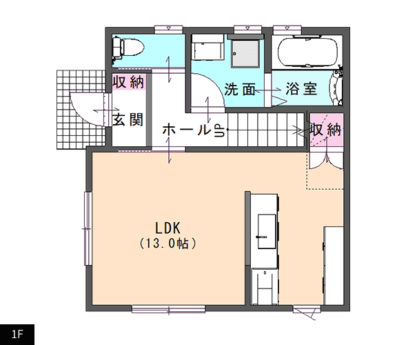 22坪プランA1F